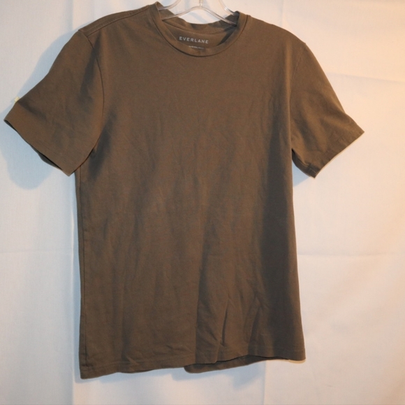 Everlane Uniform Taupe Cotton Tee Short Sleeve Size Small - Picture 2 of 6